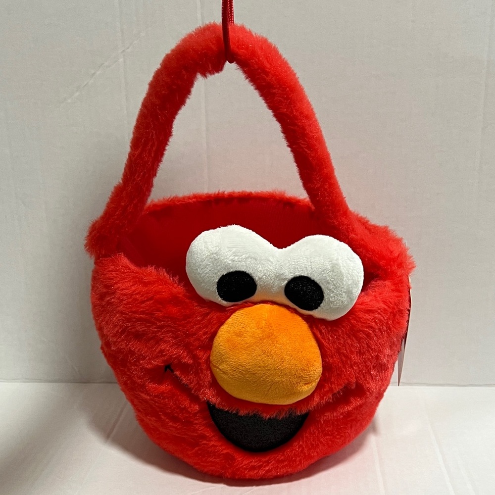 Sesame Street Elmo Plush Easter Basket for Kids Toddler Gift